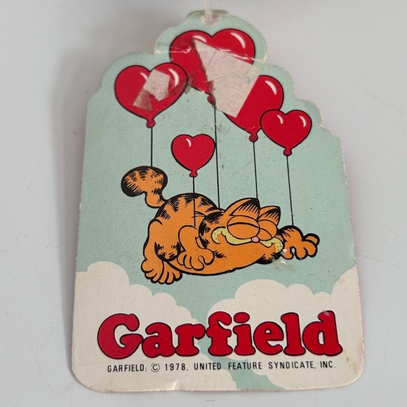 Garfield Orange Cat Sitting Plush 1978 1981 Dakin United Feature Syndicate 5” - Picture 9 of 9